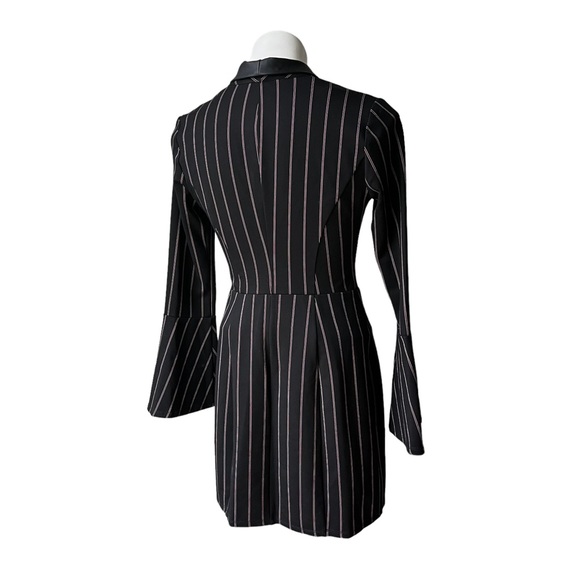 NWT, BCBGeneration Striped Surplice Tuxedo Dress - Picture 10 of 16